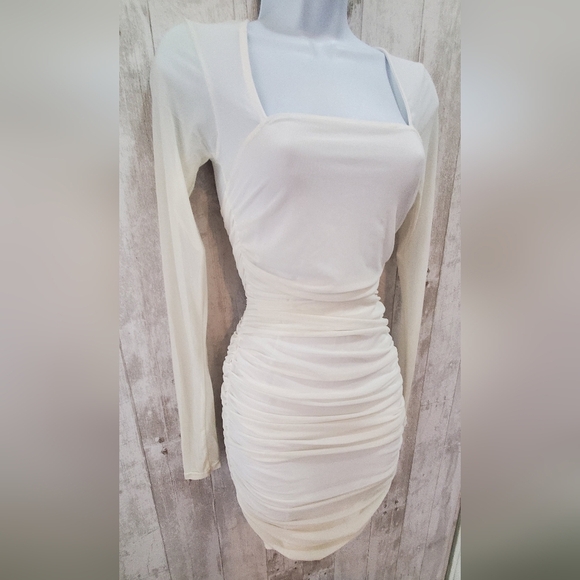 Fashion Nova Elegant White Long Sleeve Dress - Picture 9 of 11